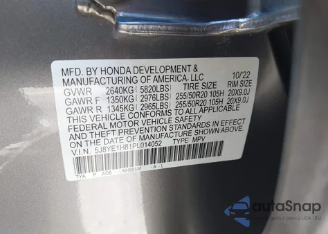 2023 Acura Mdx Advance Package z USA, uszkodzony, nr VIN 5J8YE1H81PL014052
